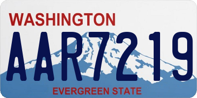 WA license plate AAR7219