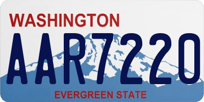 WA license plate AAR7220