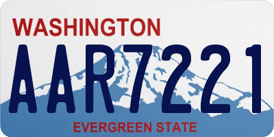 WA license plate AAR7221