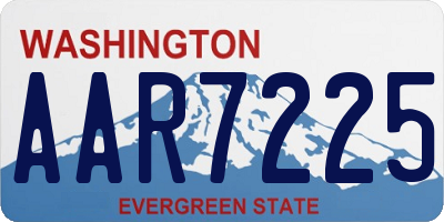 WA license plate AAR7225