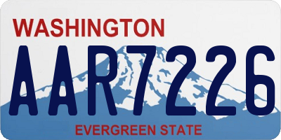 WA license plate AAR7226