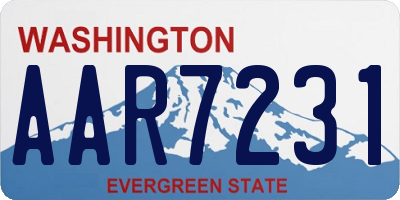 WA license plate AAR7231