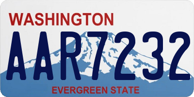 WA license plate AAR7232