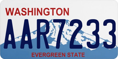WA license plate AAR7233