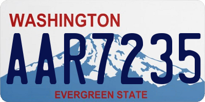WA license plate AAR7235