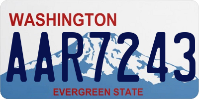 WA license plate AAR7243