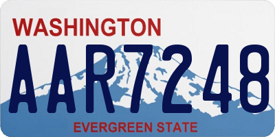 WA license plate AAR7248