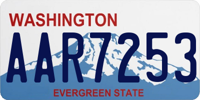 WA license plate AAR7253