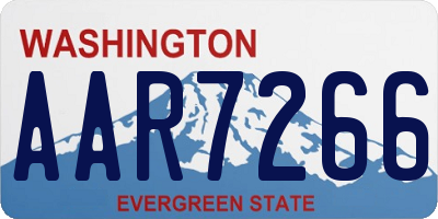WA license plate AAR7266