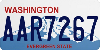 WA license plate AAR7267