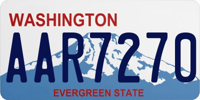 WA license plate AAR7270