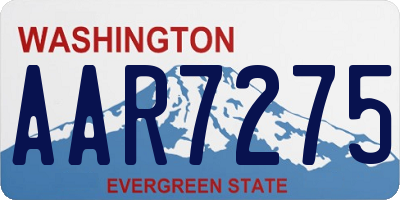 WA license plate AAR7275