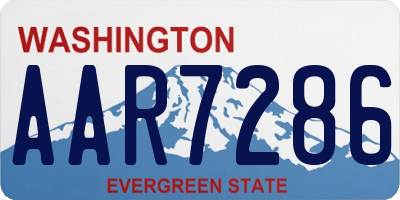WA license plate AAR7286