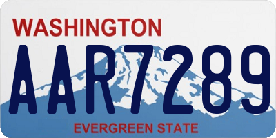 WA license plate AAR7289