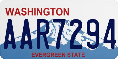 WA license plate AAR7294