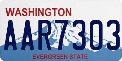 WA license plate AAR7303