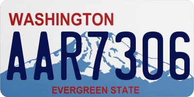 WA license plate AAR7306