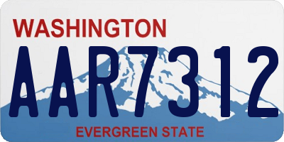 WA license plate AAR7312