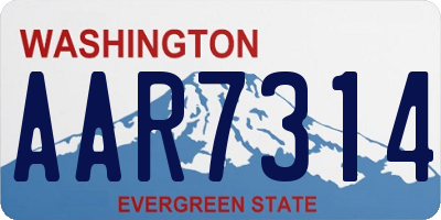 WA license plate AAR7314