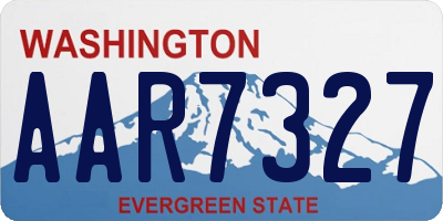 WA license plate AAR7327