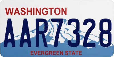 WA license plate AAR7328