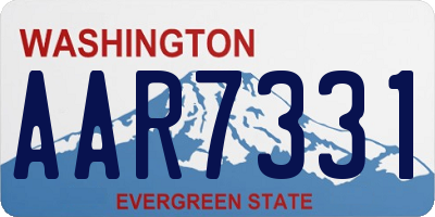 WA license plate AAR7331