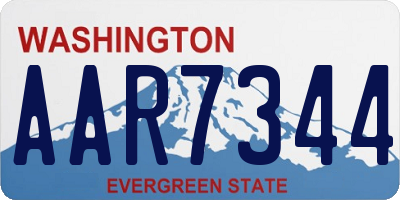 WA license plate AAR7344