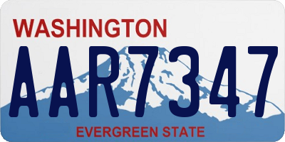 WA license plate AAR7347