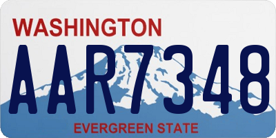 WA license plate AAR7348