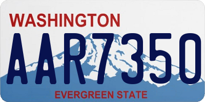 WA license plate AAR7350