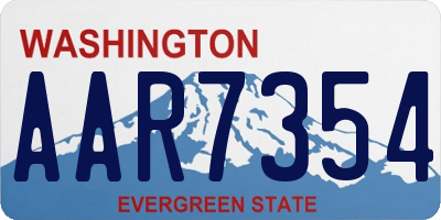 WA license plate AAR7354