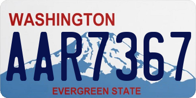 WA license plate AAR7367