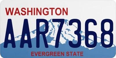 WA license plate AAR7368