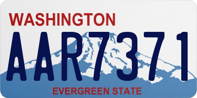 WA license plate AAR7371