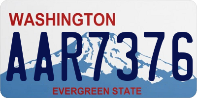 WA license plate AAR7376