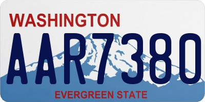 WA license plate AAR7380