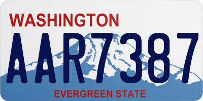 WA license plate AAR7387