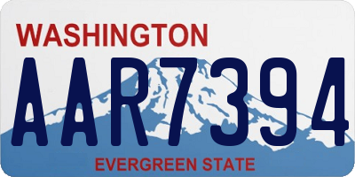 WA license plate AAR7394