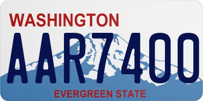 WA license plate AAR7400
