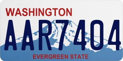WA license plate AAR7404