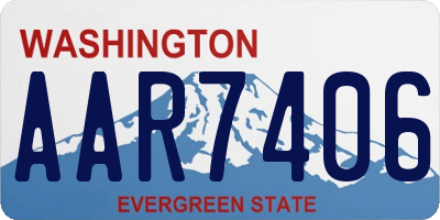 WA license plate AAR7406