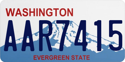 WA license plate AAR7415