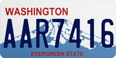 WA license plate AAR7416