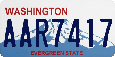 WA license plate AAR7417