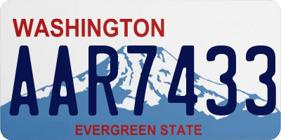 WA license plate AAR7433