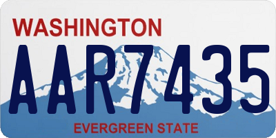 WA license plate AAR7435
