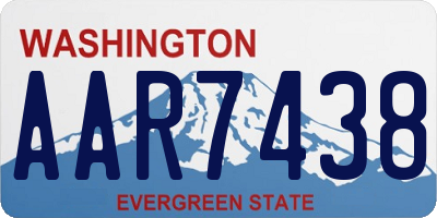WA license plate AAR7438