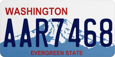 WA license plate AAR7468