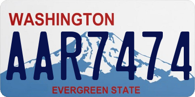 WA license plate AAR7474
