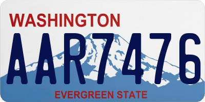 WA license plate AAR7476